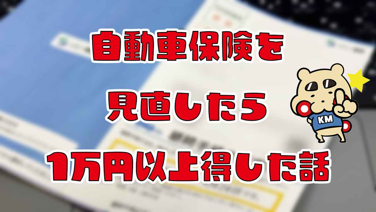 たまにしか乗らない車の保険を見直してみたら年間保険料が1万円以上安くなった | くるまモン