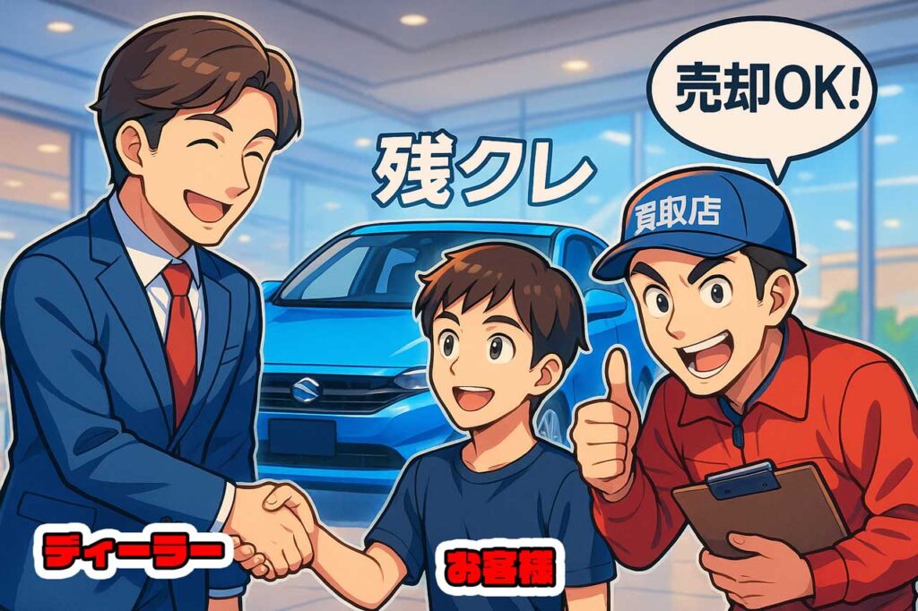 残クレで買った車契約期間中でもディーラー以外で売却できる